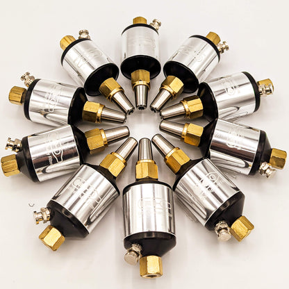 Ten Whippiphany N2O and NOS filters arranged in a bundle package, designed for nitrous oxide filtration and regulators.