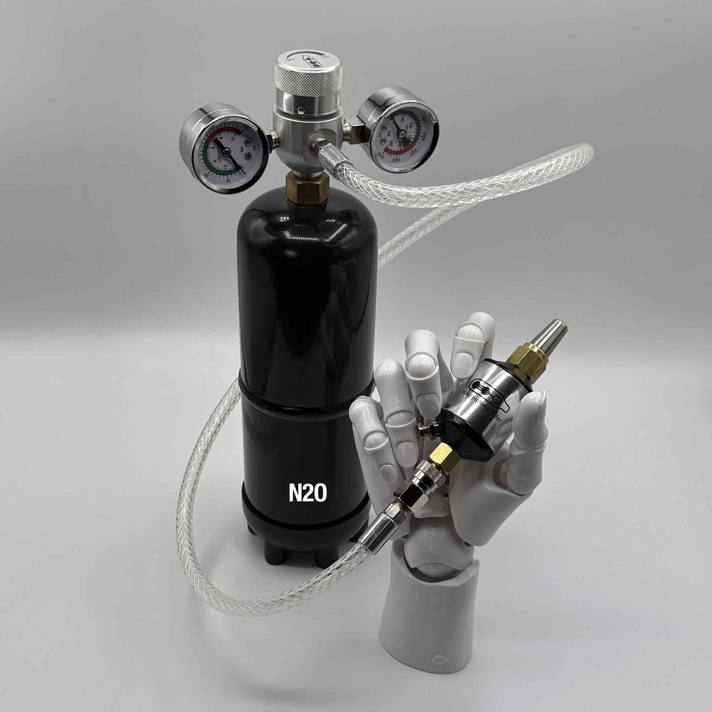 Whippiphany Deluxe 2.0 N2O Regulator System - Dual Gauges + Filter